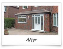 Brick Porch and Garage Extension Manchester